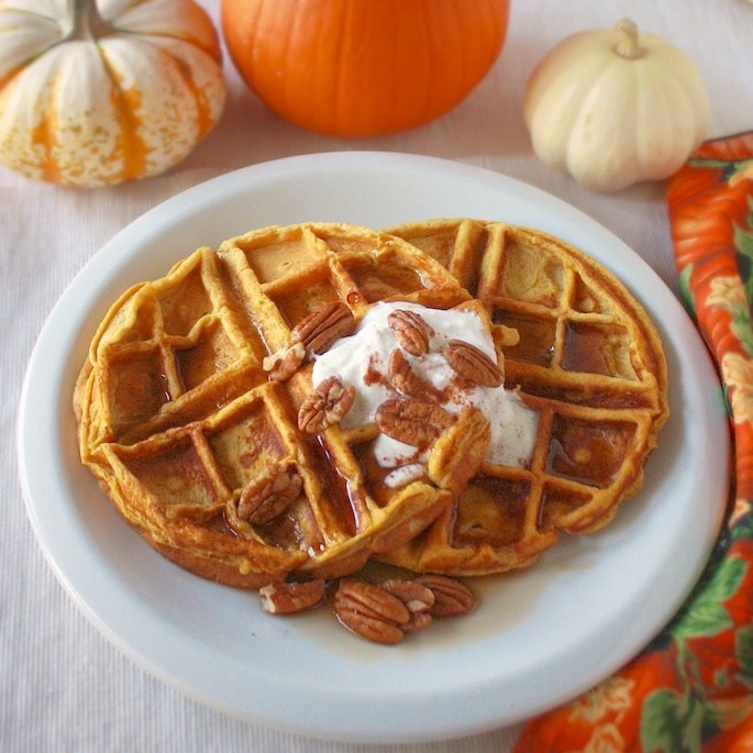 Pumpkin Pecan Waffles